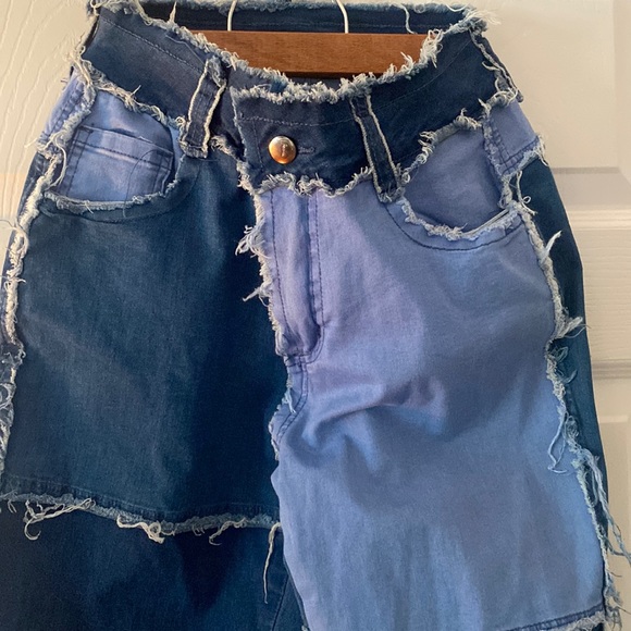 Multi denim patchwork jeans. - Picture 6 of 8